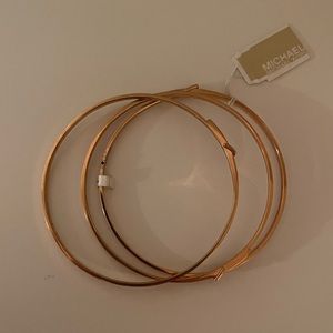 Michael kors set of 3 bagels with buckles